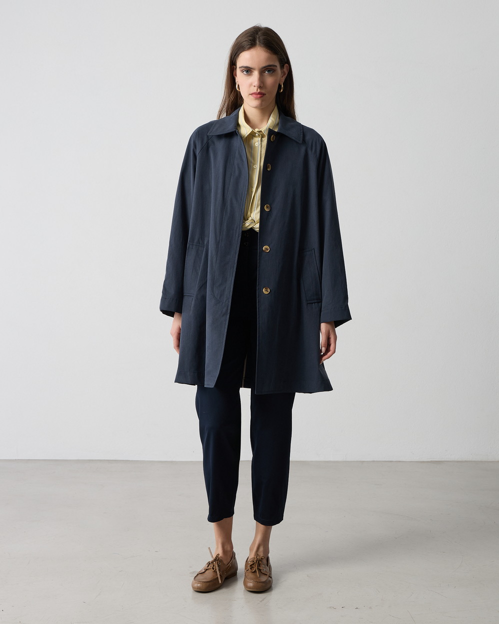 Καπαρντίνα Oversize με κλασικό γιακά PASSAGER